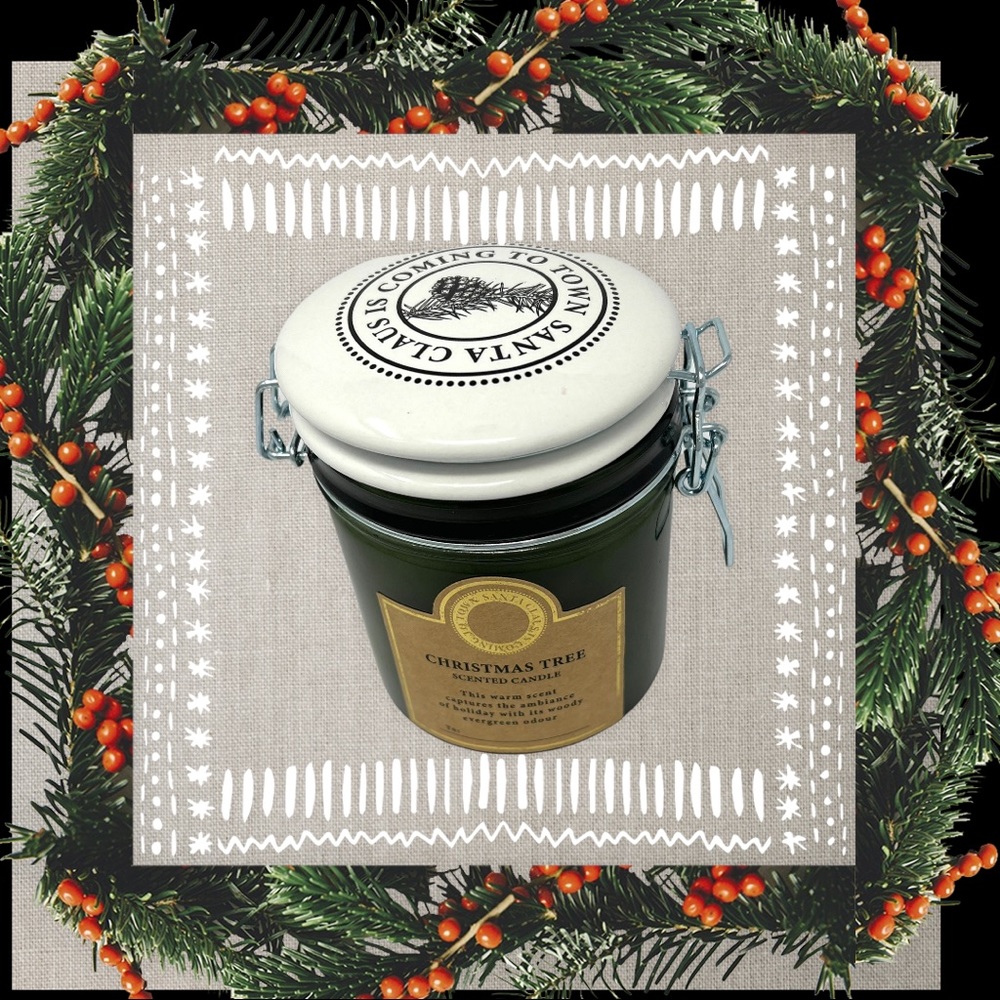 Christmas Tree Scented Candle Large Green - Picture 2 of 8